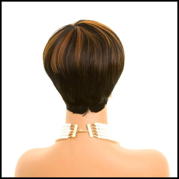 Synthetic Pixie Cut Wig Glueless Classic Style Adjustable Cap Comfortable main image 5